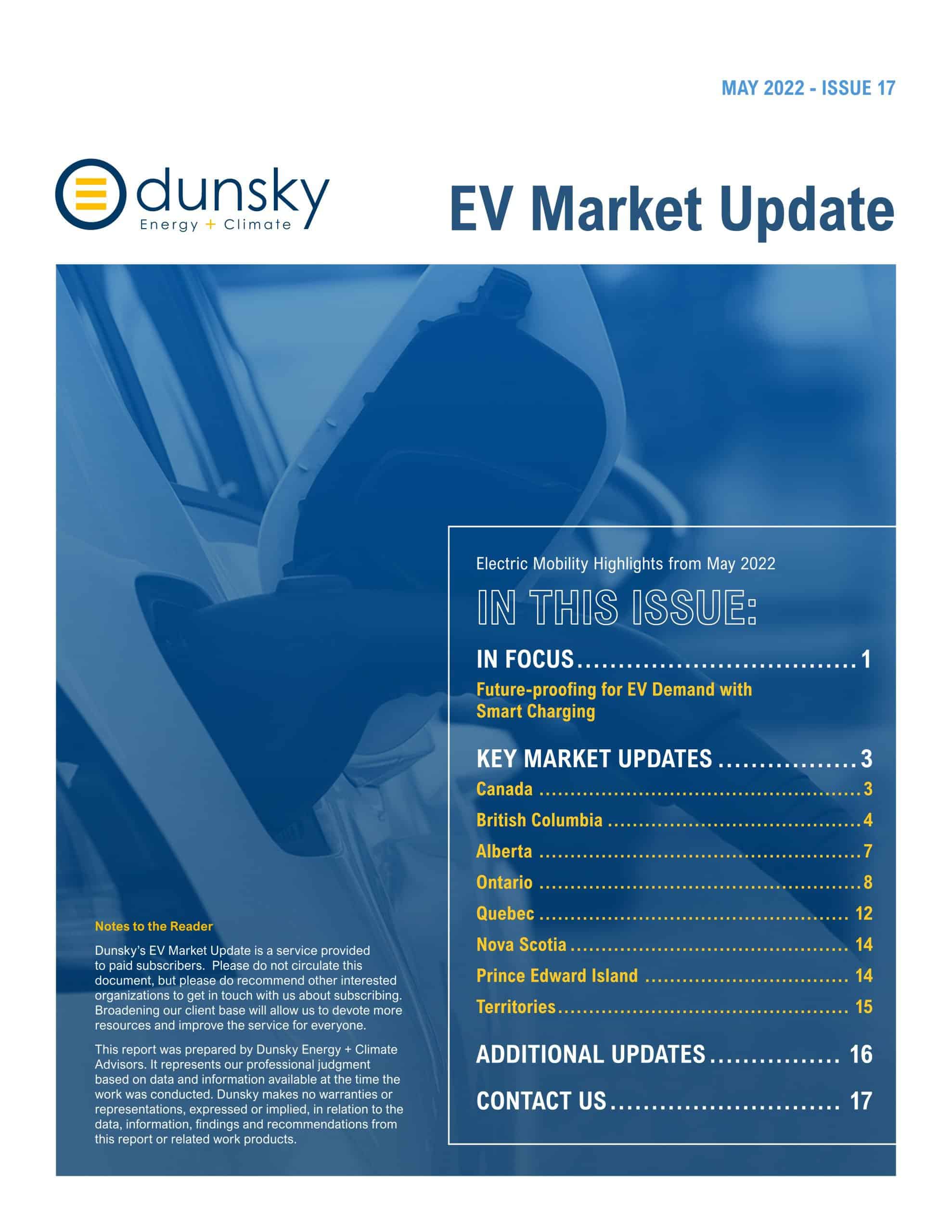 Dunsky Canadian EV Market Update Issue 17 - May 2022